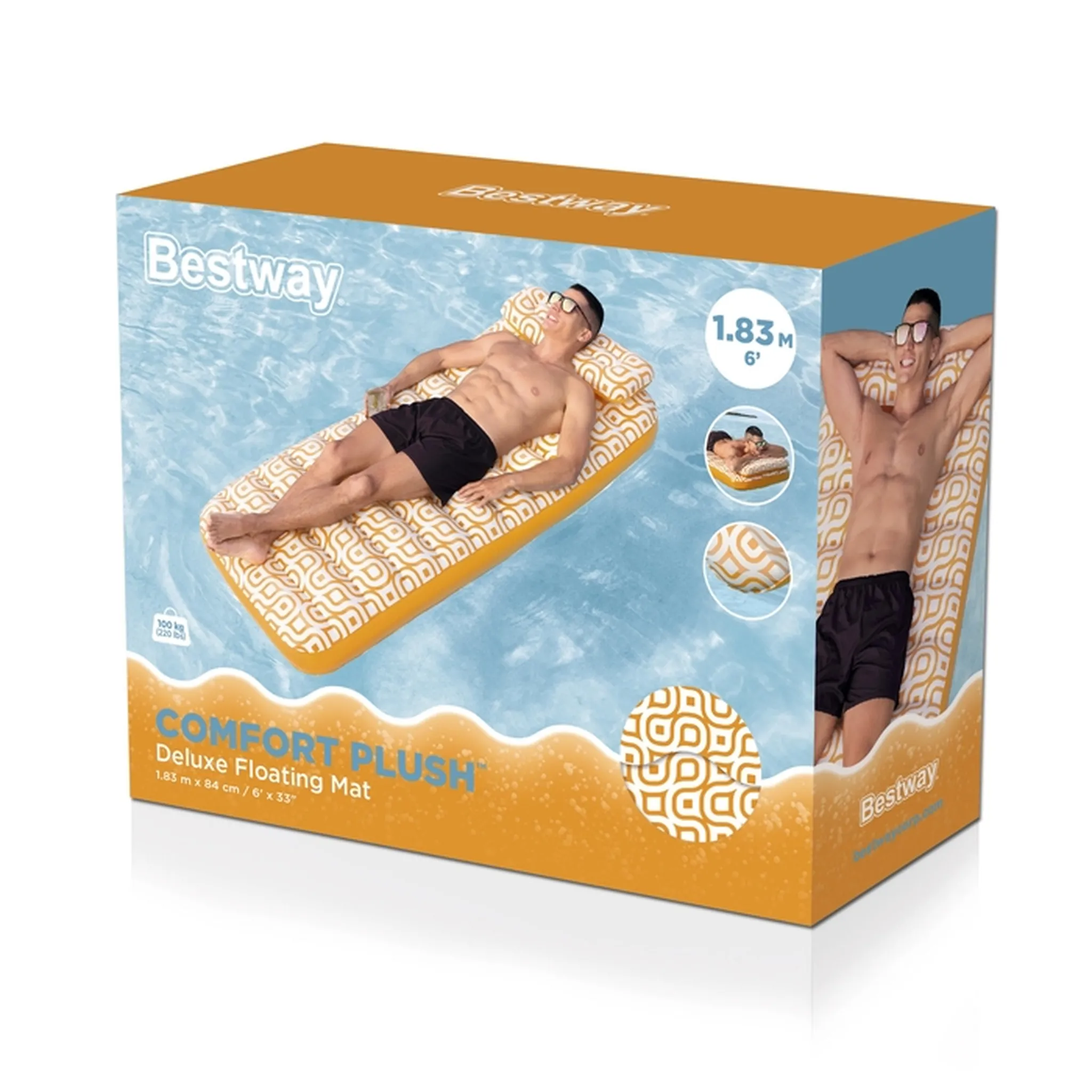 COMFORT PLUSH DELUXE FLOATING MAT (1.83MX84CM)