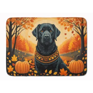 Comfortable Black Labrador Retriever Memory Foam Kitchen Mat