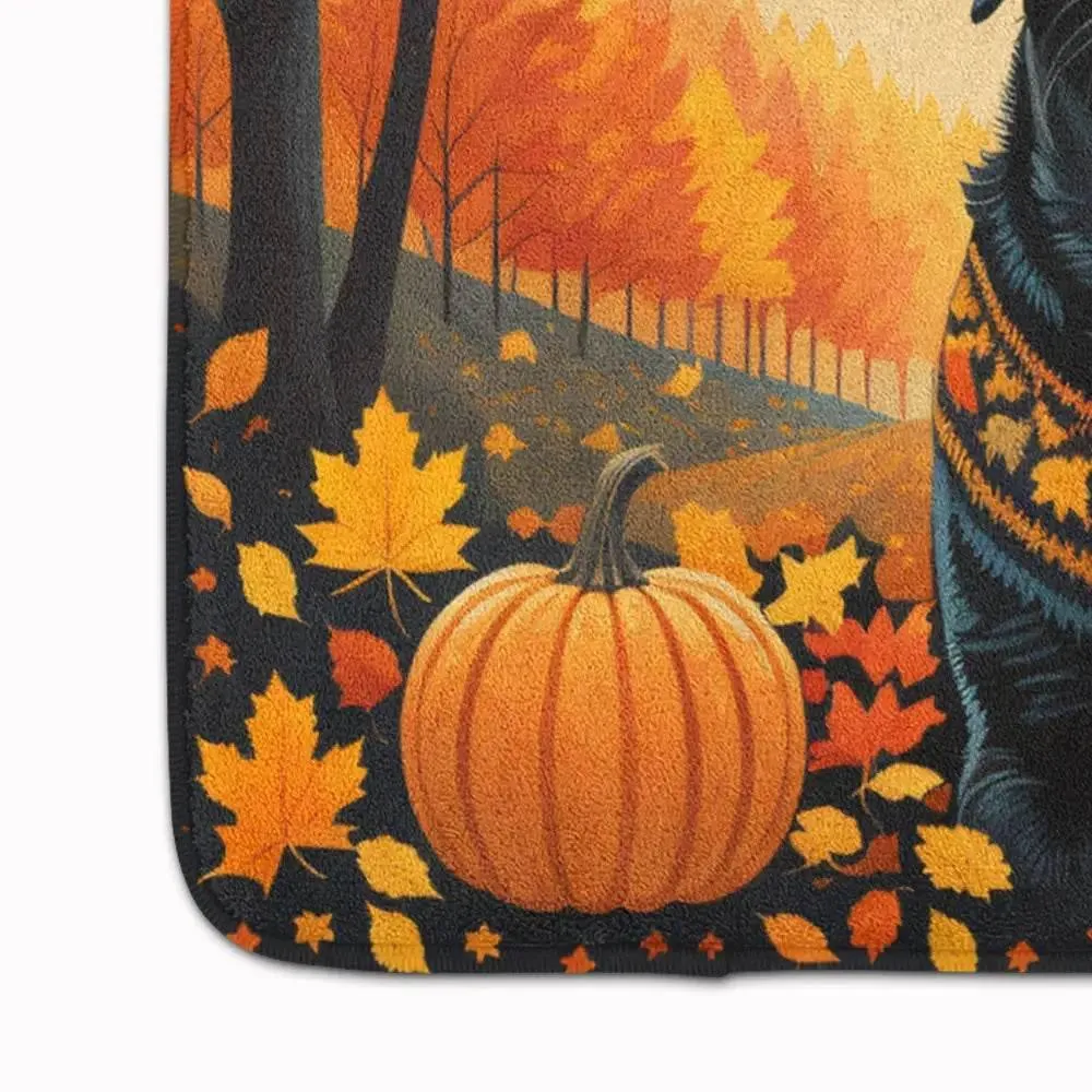Comfortable Black Labrador Retriever Memory Foam Kitchen Mat