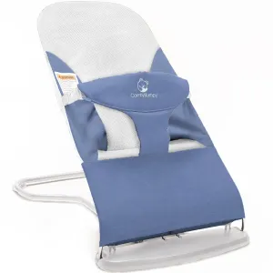 ComfyBumpy Ergonomic Baby Bouncer Seat - Safe, Portable Bouncing Chair with Adjustable Height Positions - Infant Sleeper Bouncy Seat Perfect for Newborn Babies (Blue)