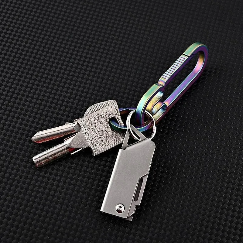 Compact Stainless Steel Survival Knife - Foldable Mini Tool