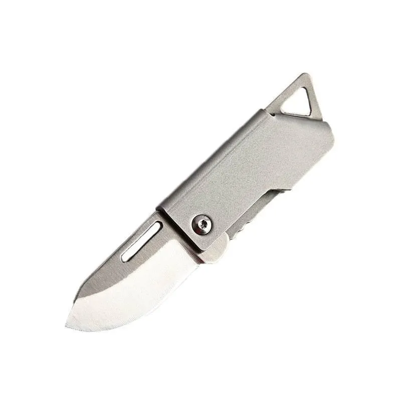 Compact Stainless Steel Survival Knife - Foldable Mini Tool