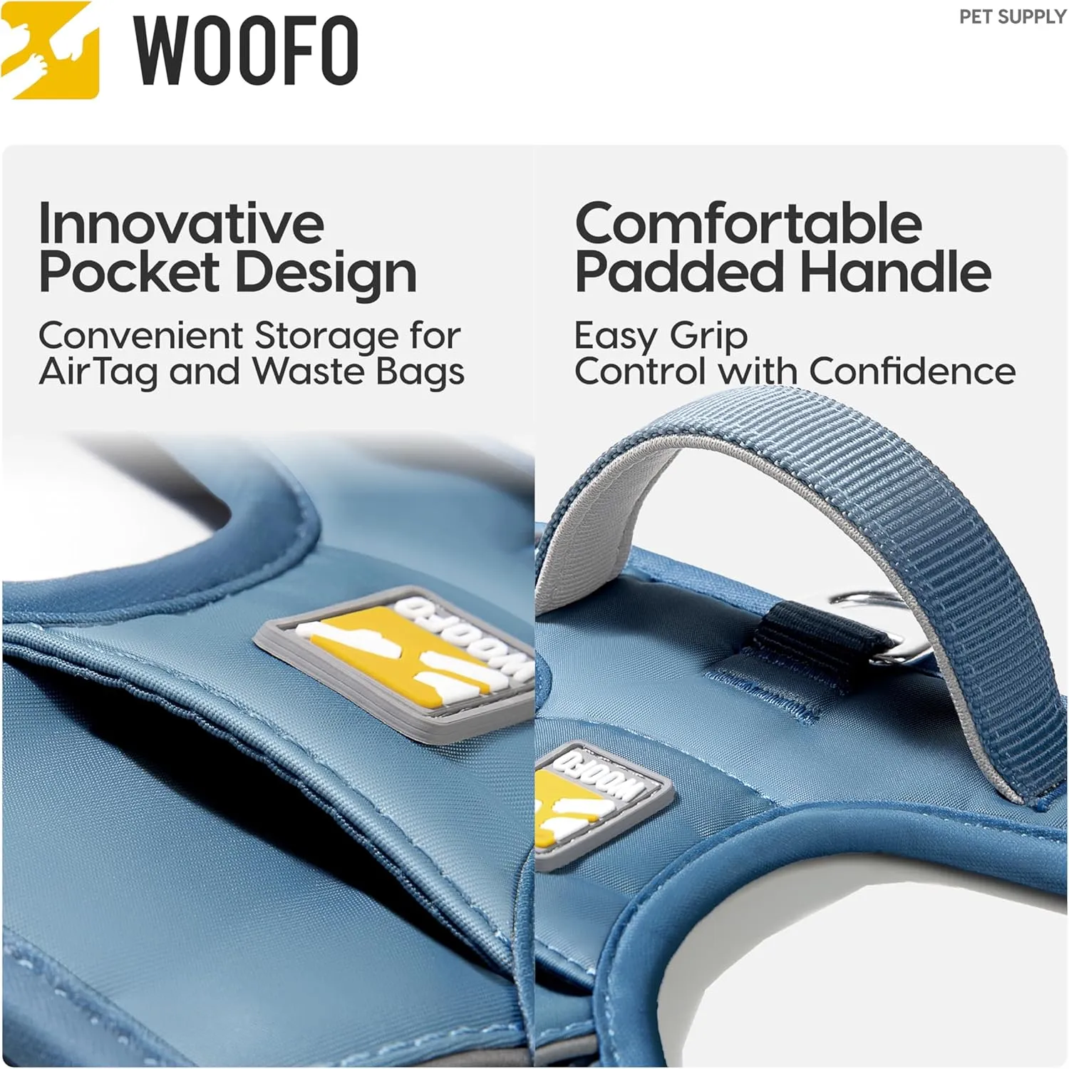 Core Dog Harness with Handle and Pocket, Sliver ion Inner Fabric, Wear-Resistant Shell Fabric, Reflective and Soft Padded (Coral Orange, Size Small)