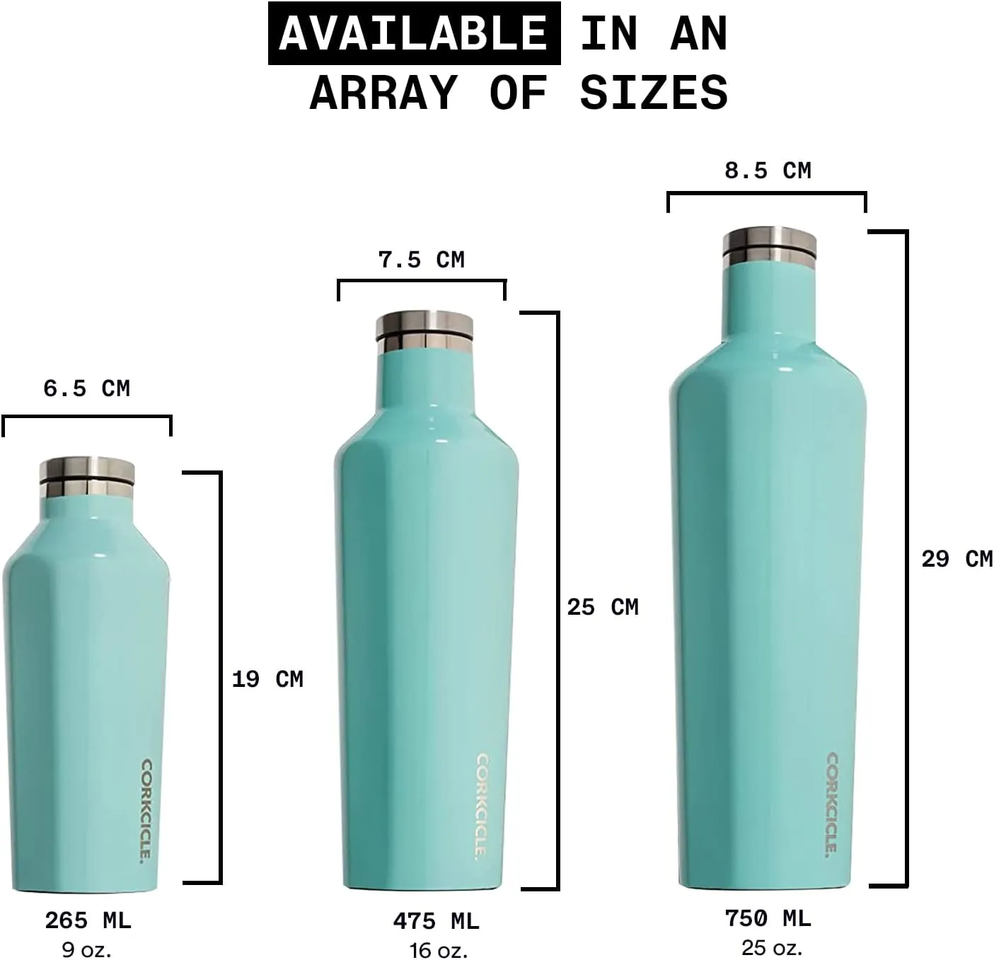 Corkcicle Classic Canteen Insulated Tumbler, Gloss White, 16 oz – Reusable Water Bottle Keeps Beverages Cold for 25 Hours & Hot 12 Hours – Cupholder Friendly Tumbler with Screw-On Cap