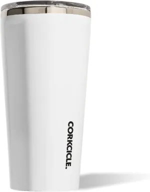 Corkcicle Tumbler Insulated Stainless Steel Bottle/Thermos, 16 oz, White