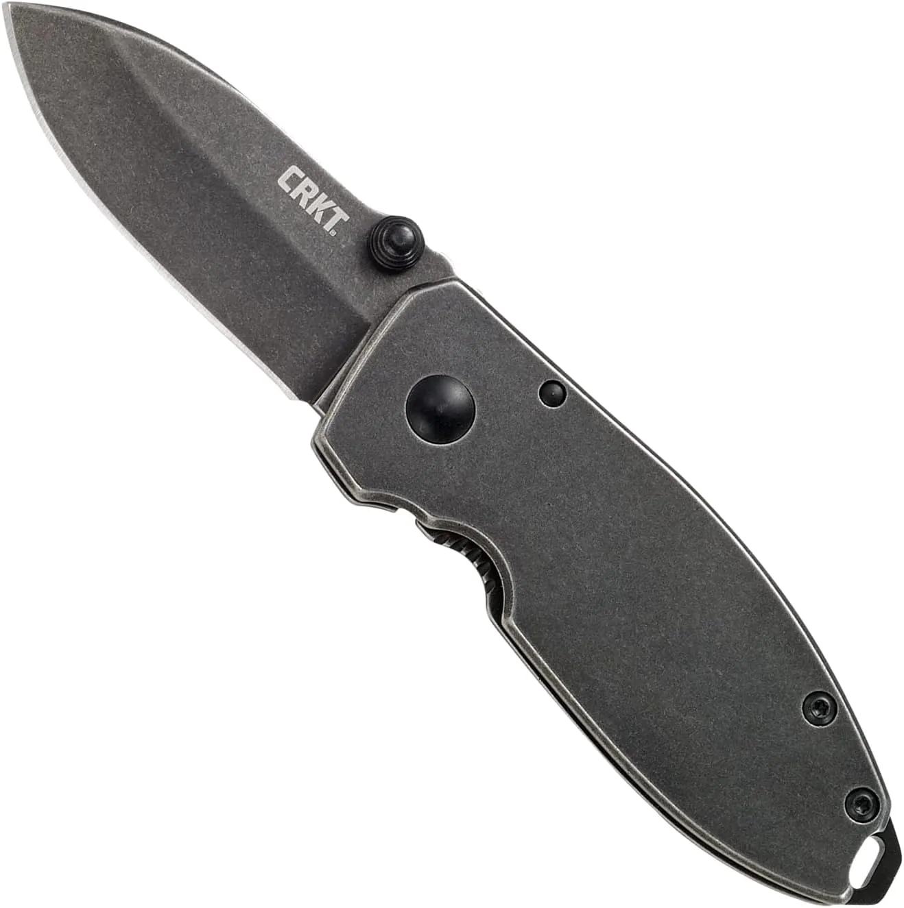 CRKT Squid Everyday Carry EDC Pocket Folding Knife with Frame Lock: Stainless Steel Plain Edge Blade, Stainless Steel Handle, Pocket Clip, 2490KS