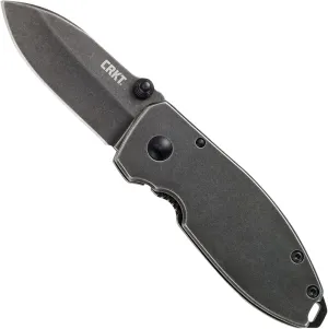 CRKT Squid Everyday Carry EDC Pocket Folding Knife with Frame Lock: Stainless Steel Plain Edge Blade, Stainless Steel Handle, Pocket Clip, 2490KS
