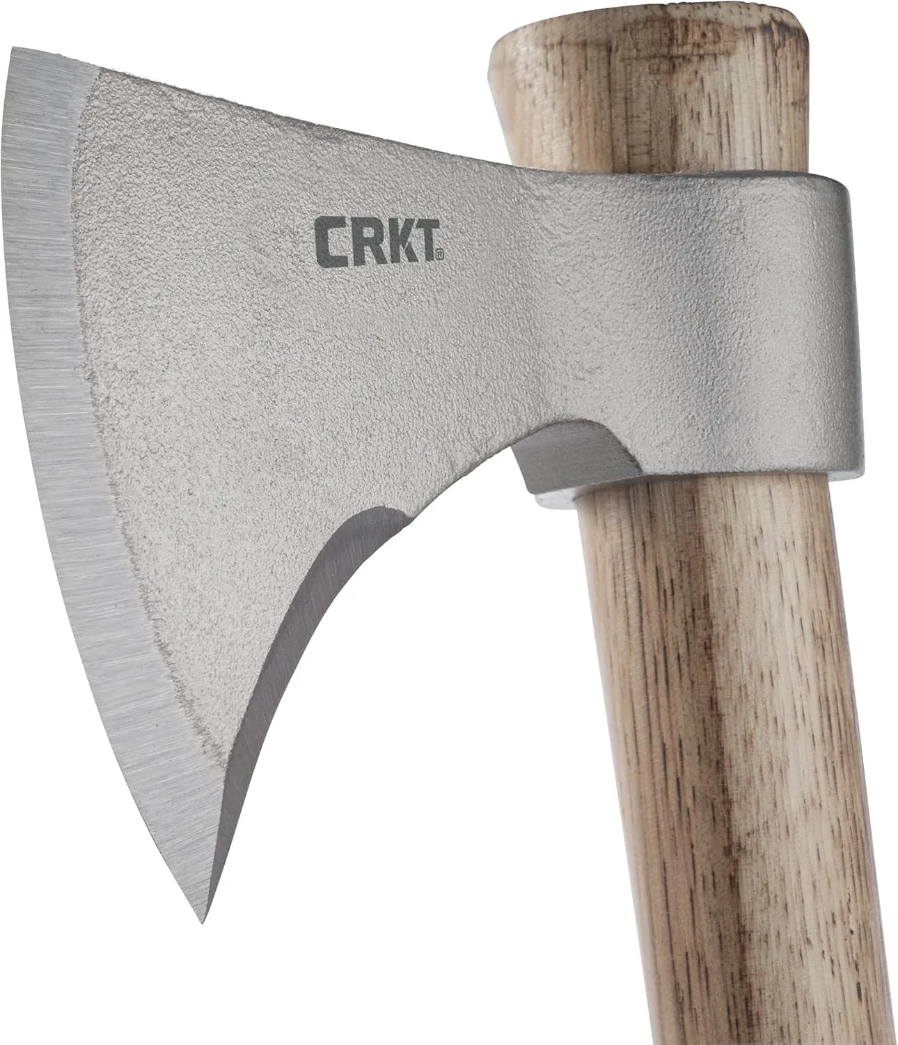 CRKT Woods Nobo Tomahawk Axe: RMJ T-Hawk Lightweight Outdoor Camping Axe, Forged Carbon Steel Blade and Hickory Wooden Handle 2732