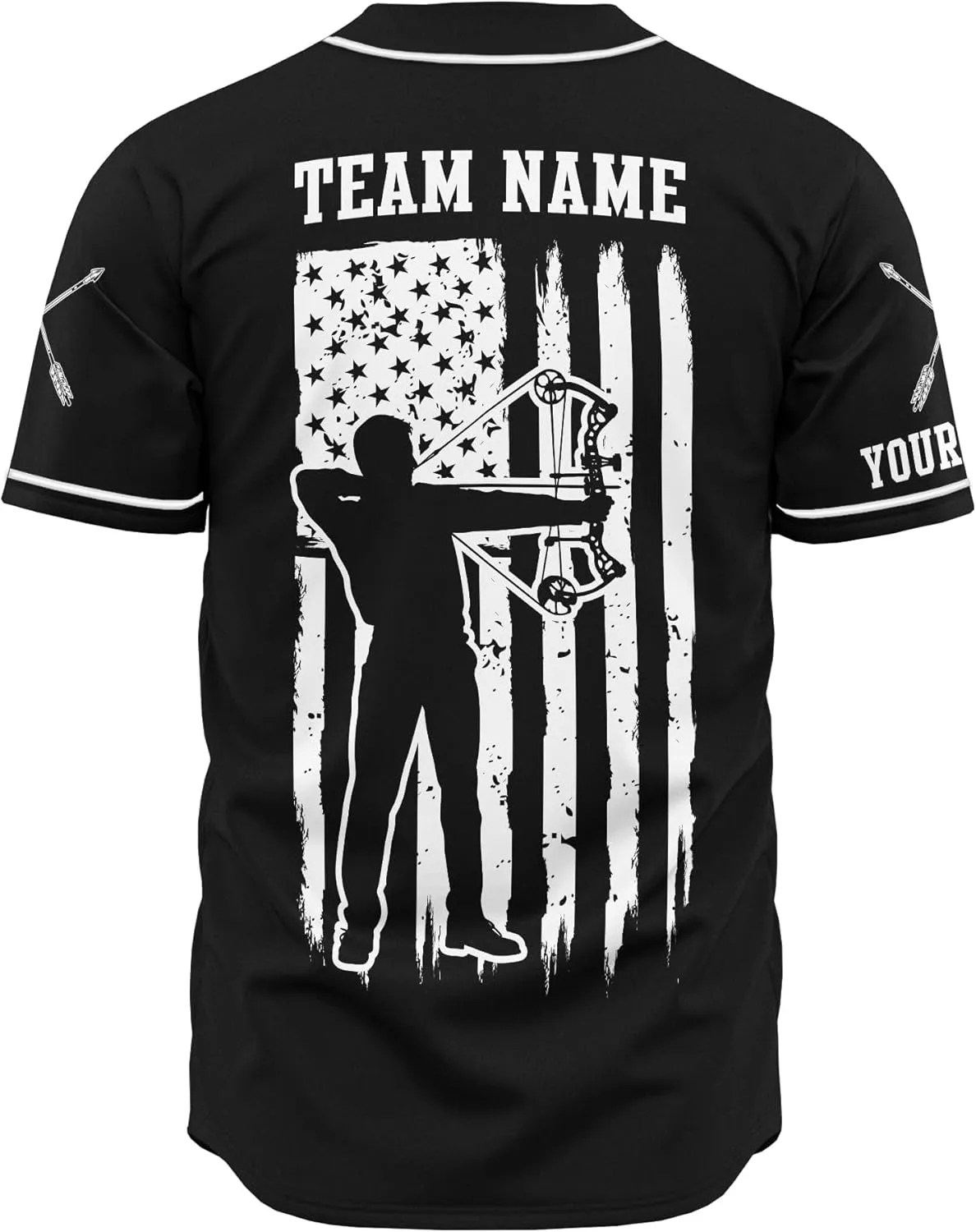 Custom Made Axe Throwing Button Down Baseball Jerseys with 3D Axe Graphic Sports T-Shirt
