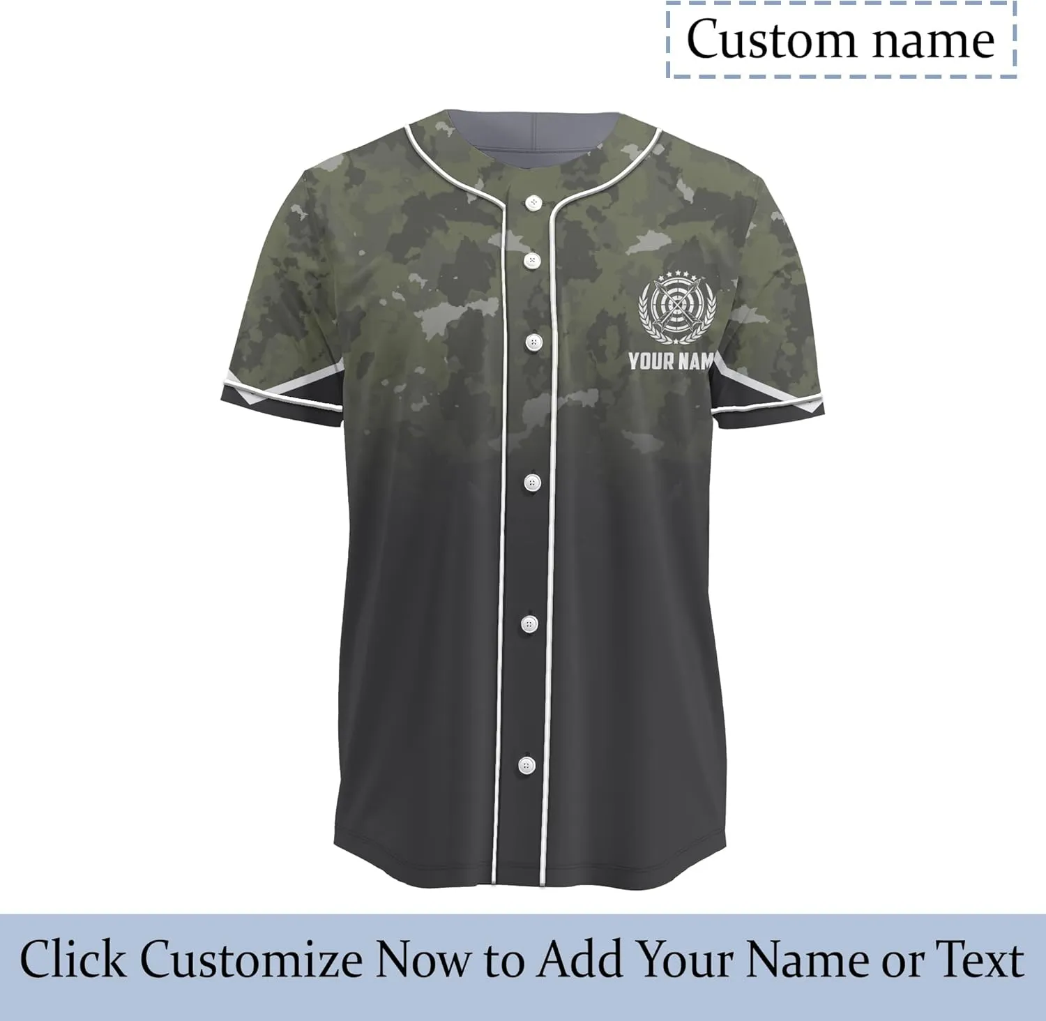 Custom Made Axe Throwing Button Down Baseball Jerseys with 3D Axe Graphic Sports T-Shirt