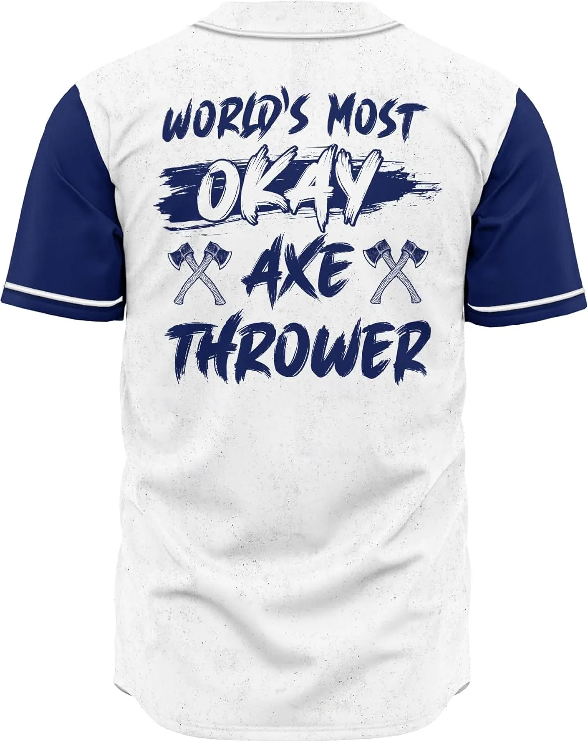 Custom Made Axe Throwing Button Down Baseball Jerseys with 3D Axe Graphic Sports T-Shirt