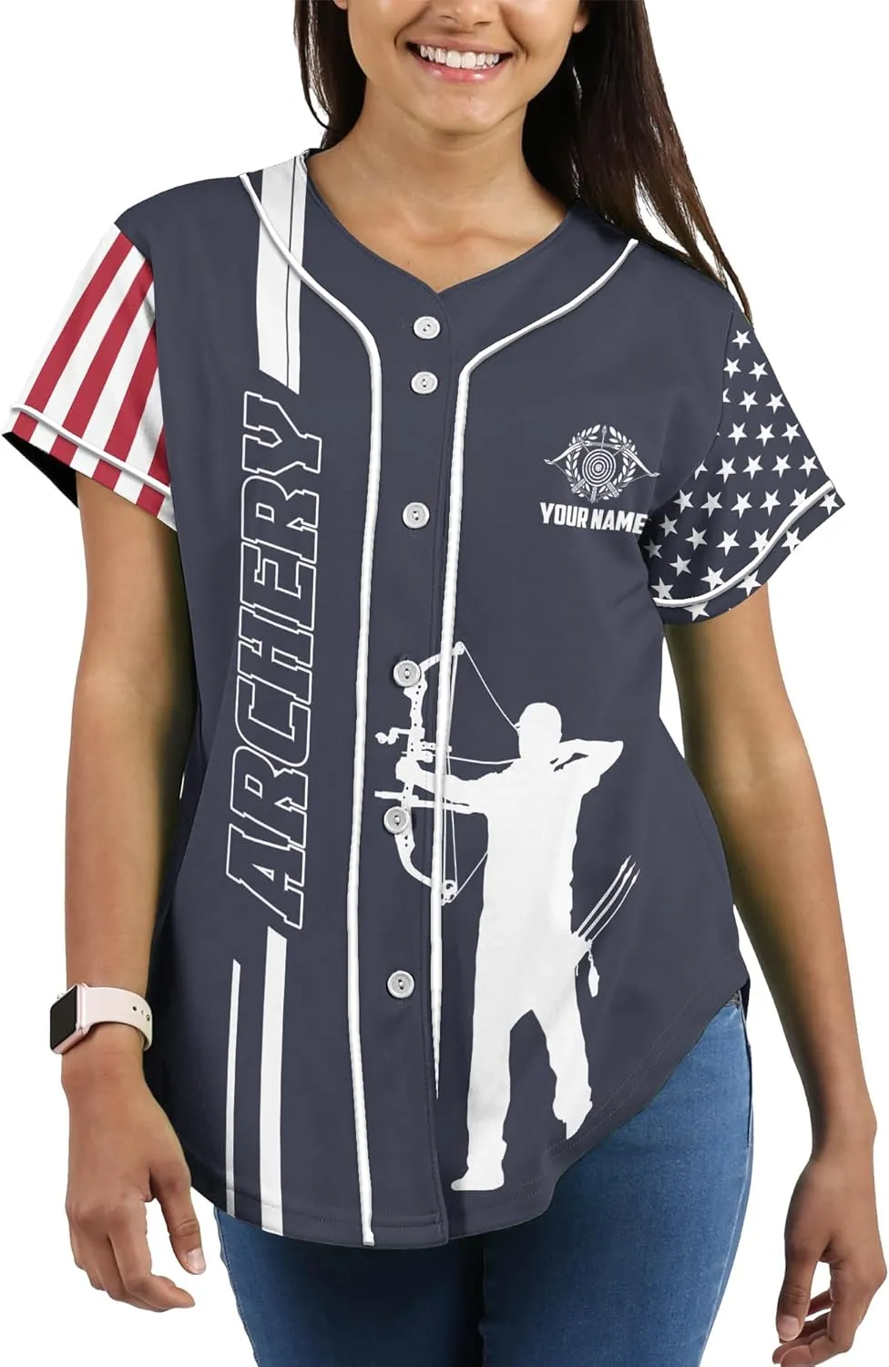 Custom Made Axe Throwing Button Down Baseball Jerseys with 3D Axe Graphic Sports T-Shirt