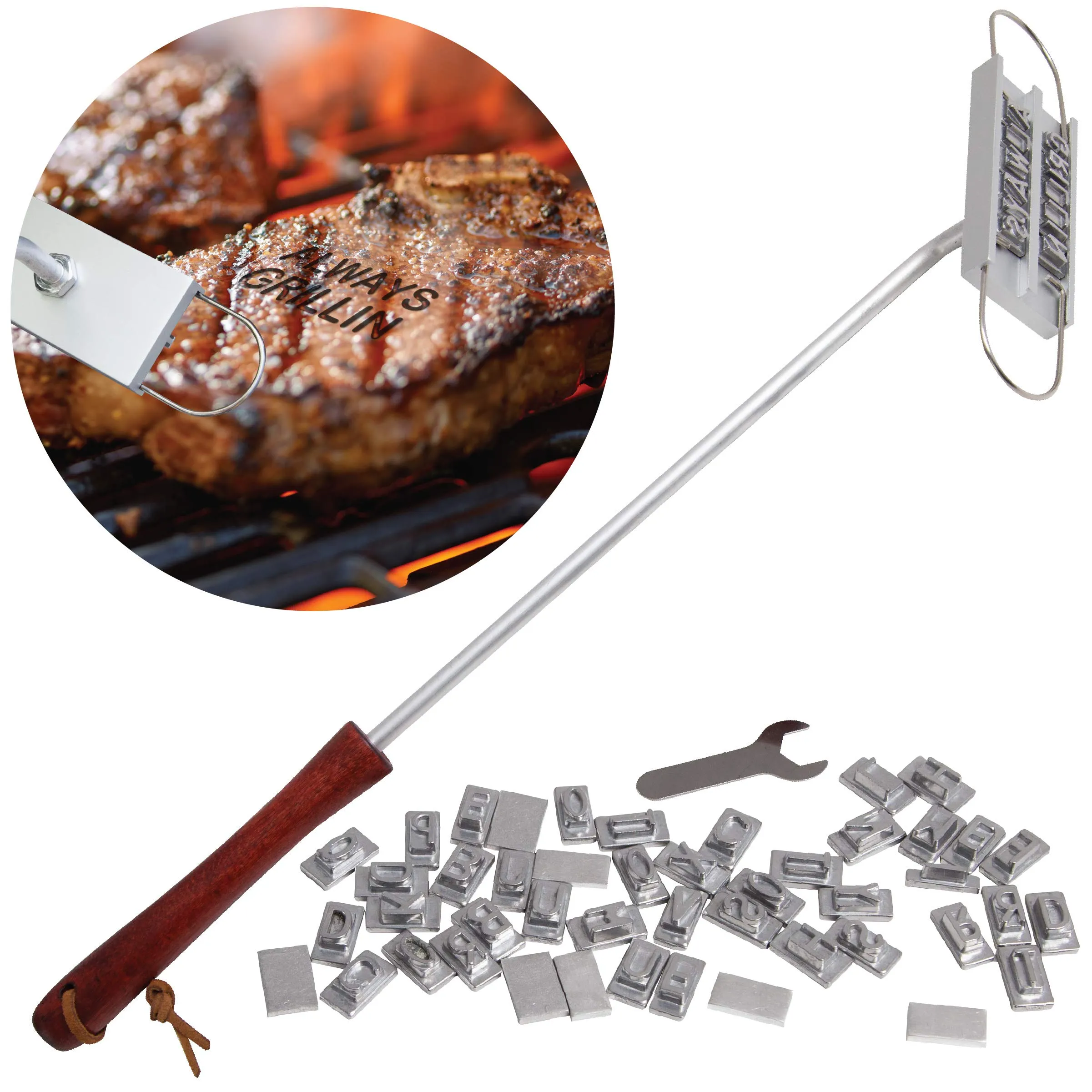 Customizable BBQ Branding Iron by Hammer   Axe – Create Unique Marks on Steaks, Chicken, Tofu & More