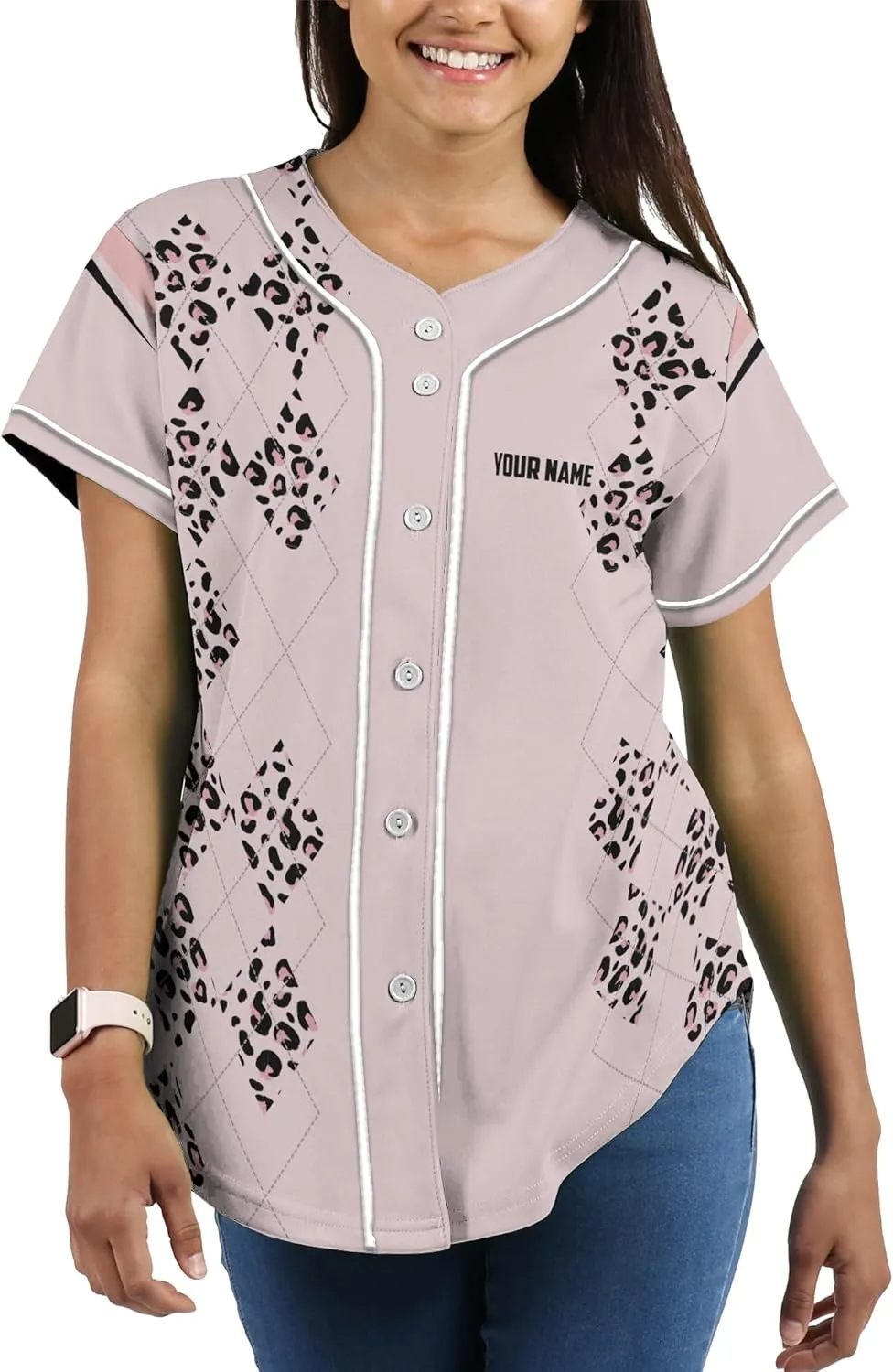 Customized Axe Throwing Button Baseball Jersey with 3D Axe and Polynesian Pattern Graphic On It Sports Tee Shirt