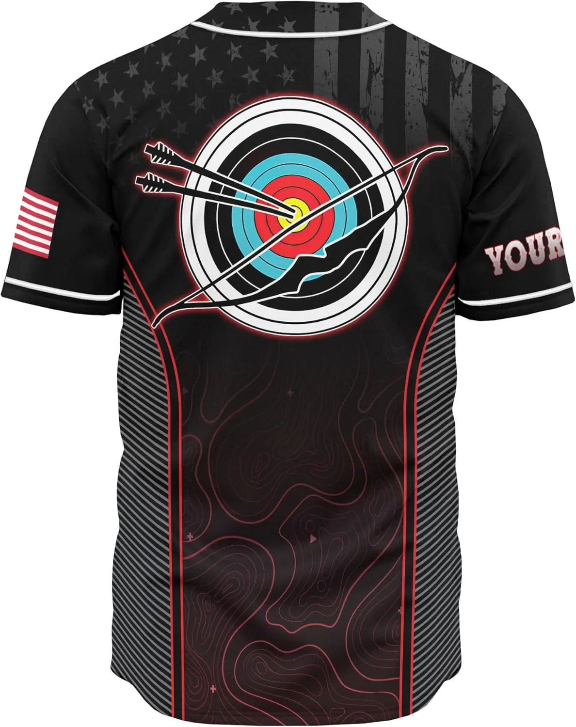 Customized Axe Throwing Button Baseball Jersey with 3D Axe and Polynesian Pattern Graphic On It Sports Tee Shirt