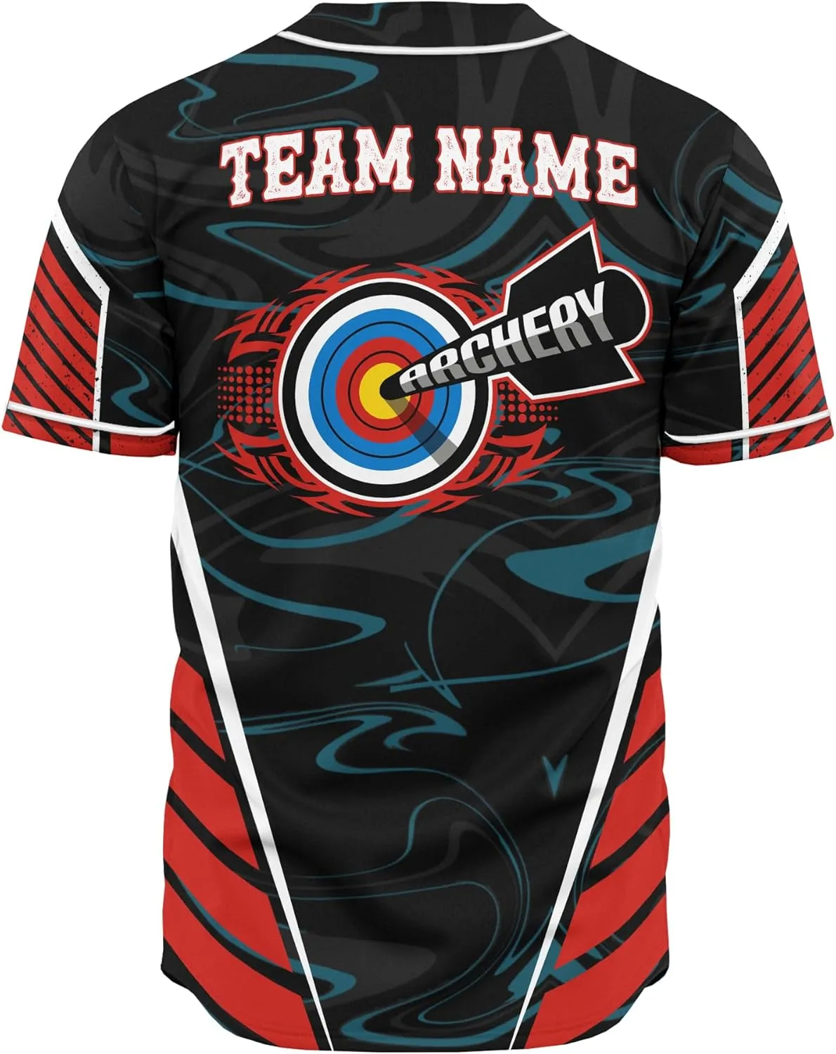 Customized Axe Throwing Button Baseball Jersey with 3D Axe and Polynesian Pattern Graphic On It Sports Tee Shirt