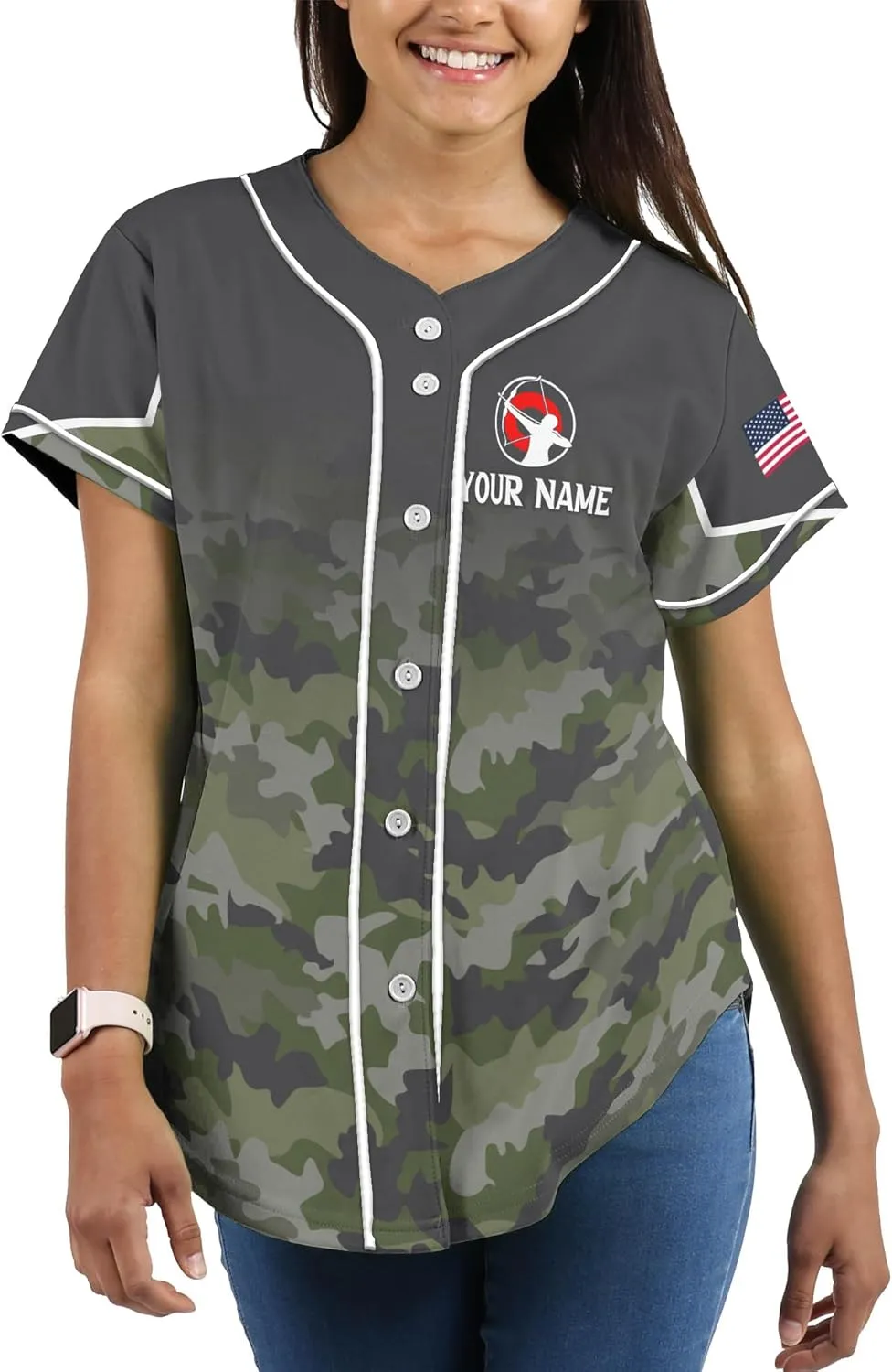 Customized Axe Throwing Themed Long Baseball Jersey with 3D Maori Tribal Pattern Graphic Sports Tee Shirt
