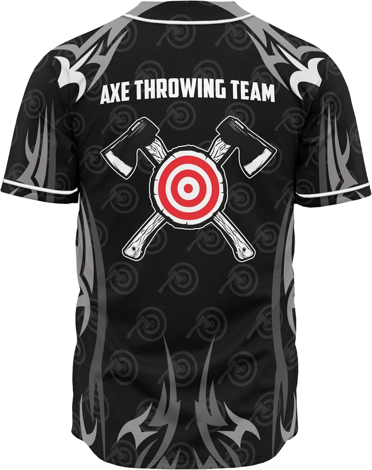 Customized Axe Throwing Themed Long Baseball Jersey with 3D Maori Tribal Pattern Graphic Sports Tee Shirt