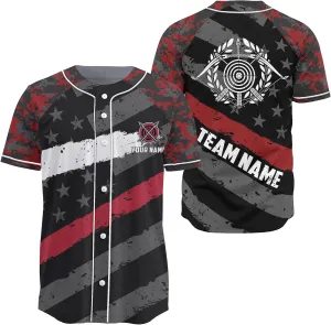 Customized Axe Throwing Themed Long Baseball Jersey with 3D Maori Tribal Pattern Graphic Sports Tee Shirt