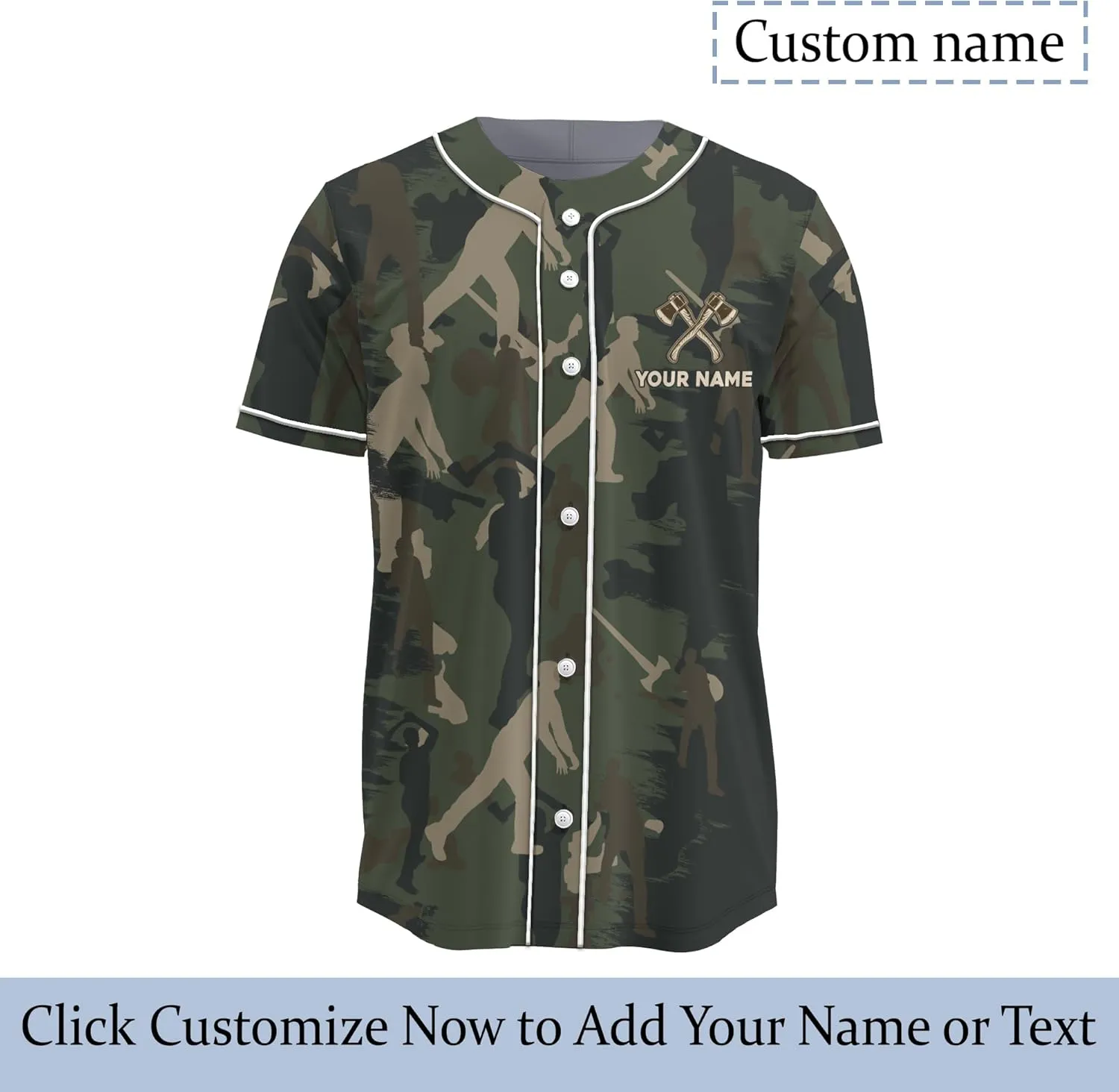 Customized Axe Throwing Themed Long Baseball Jersey with 3D Maori Tribal Pattern Graphic Sports Tee Shirt