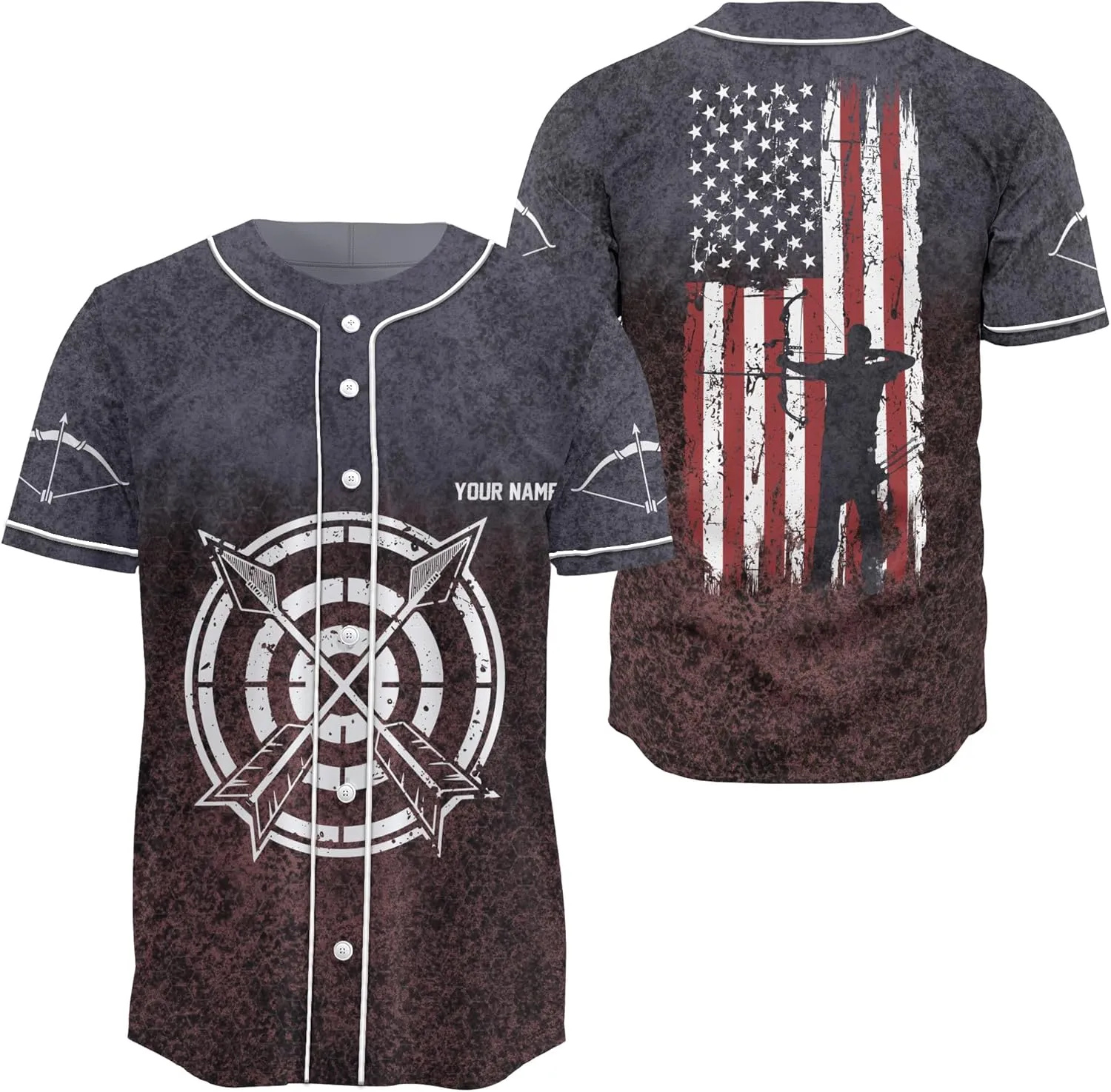 Customized Axe Throwing Themed Long Baseball Jersey with 3D Maori Tribal Pattern Graphic Sports Tee Shirt