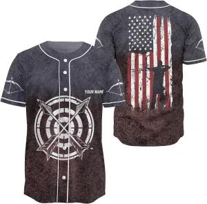 Customized Axe Throwing Themed Long Baseball Jersey with 3D Maori Tribal Pattern Graphic Sports Tee Shirt
