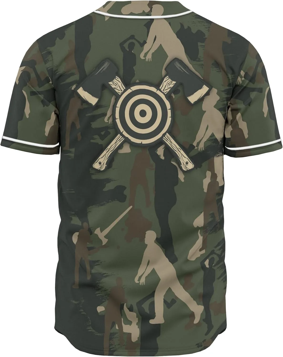 Customized Axe Throwing Themed Long Baseball Jersey with 3D Maori Tribal Pattern Graphic Sports Tee Shirt