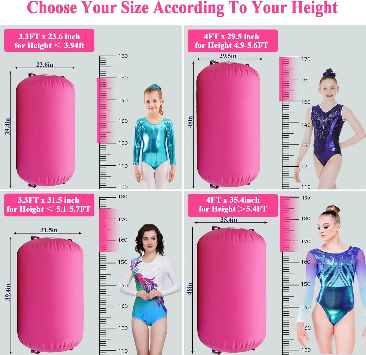 CZGBRO Air Roller Gymnastics Barrel Inflatable Tumbling Roller Air Mat Octagon Mat with Electric Pump for Backhandspring Training Cheerleading Home Use