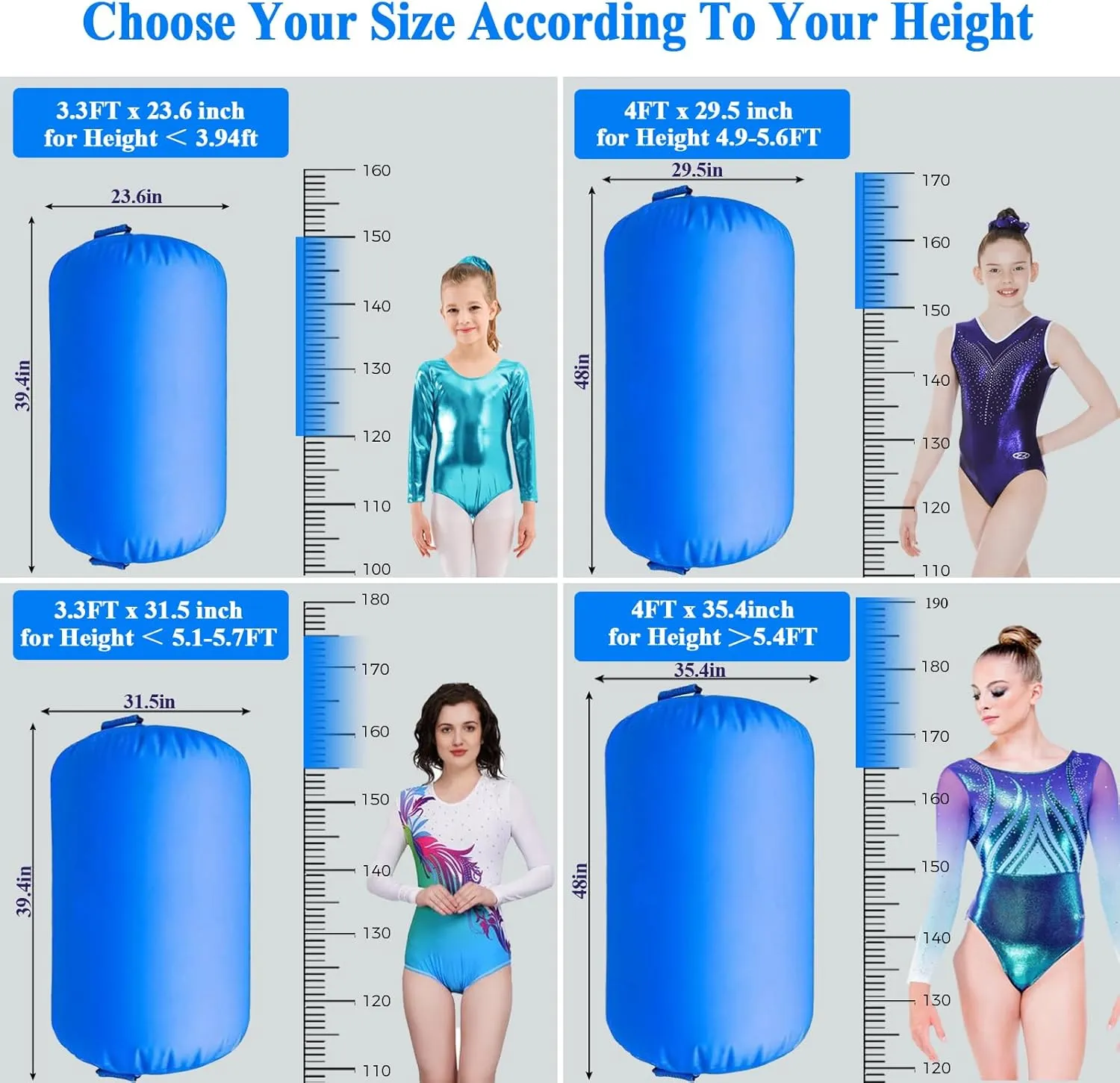 CZGBRO Air Roller Gymnastics Barrel Inflatable Tumbling Roller Air Mat Octagon Mat with Electric Pump for Backhandspring Training Cheerleading Home Use