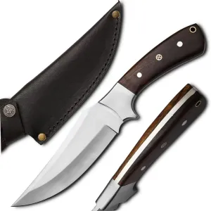D2 Hunting Skinning Knife with Sheath - Full Tang 10.5 Inches Fixed Blade Knife Perfect for Survival, Camping, and Outdoor Adventure - Razor Sharp Edge.