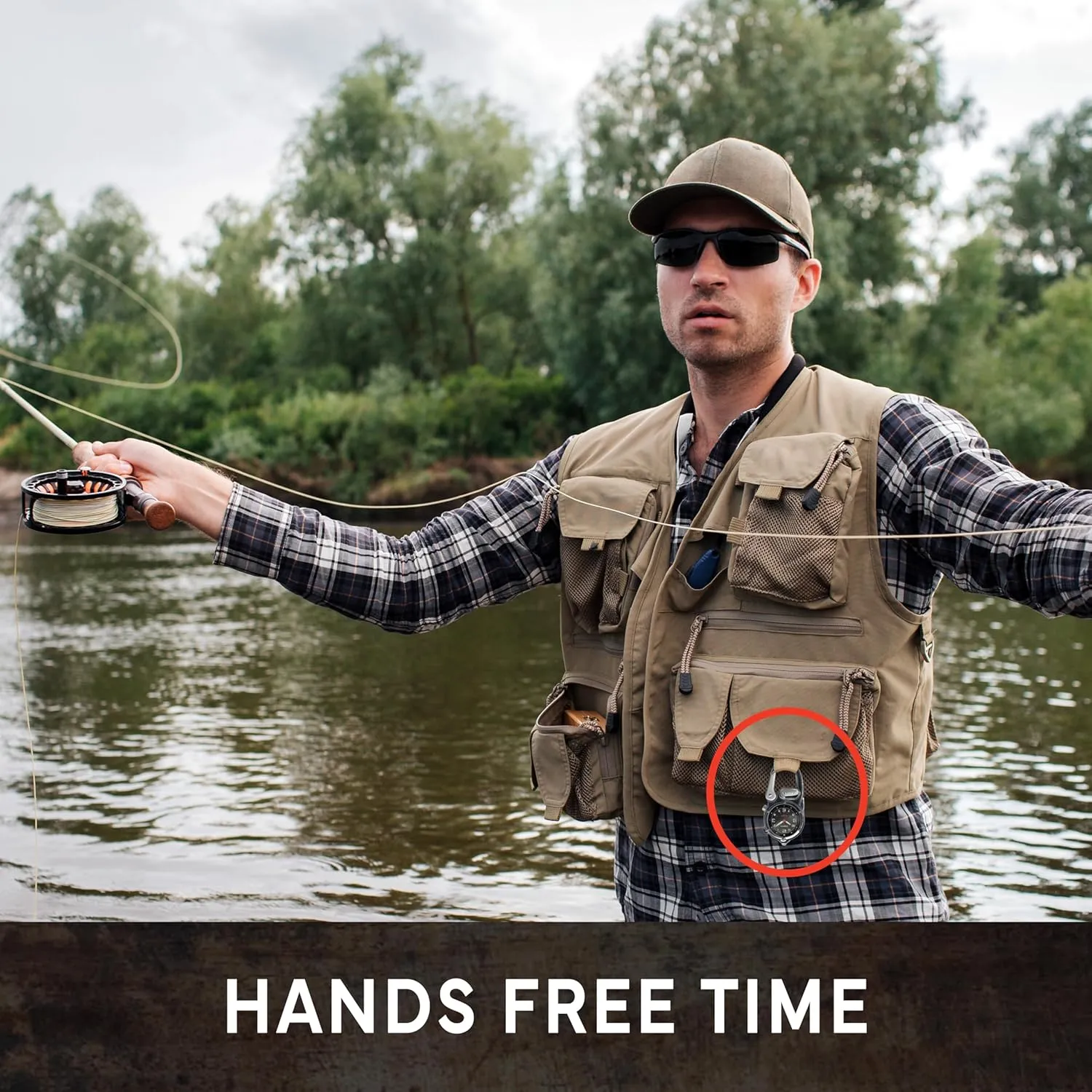 Dakota Mini Clip Microlight, Quality Pocket and Fob Watch, Premium Durability Outdoor Gifts for Men, Use for Fishing Hunting, and More, LED Flashlight, Clip on Watch