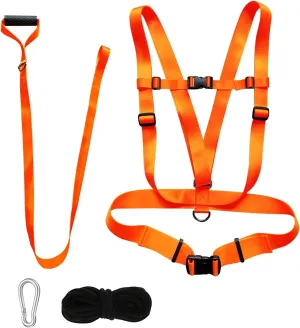 Deer Drag Strap and Harness Set with Reflective Strips for Hunting