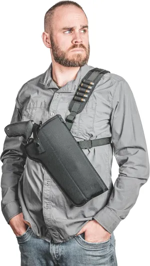 DIAMOND D OUTDOORS - Denali Hunter Chest Holster for SCOPED Revolver up to 8 3/8” Barrel, 460/500 Caliber.