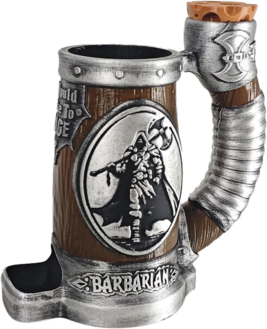 DND Mug Dice Tower Set, DND Dice Cup with Storage, 12/16 Oz Beverage Holder, DND Accessories for Players, Best Gift for RPG Game Lover (Barbarian)