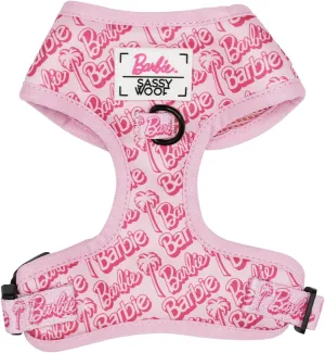 Dog Adjustable Harness - Barbie™ Malibu - L, Breathable Mesh, No Pull Design with Two D-Rings, Patented Design, Ideal for Large Dogs - Officially Licensed