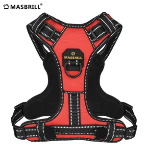 Dog Chest Harness Adjustable for Small Dog Red in Extra Large