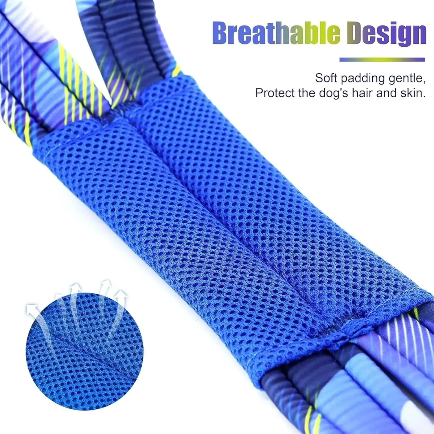 Dog Sledding Harness,Dog Weight Pulling Harness,Speed Training,Work Out Dog Sled Harness for Medium,Large Dogs(Blue,L)