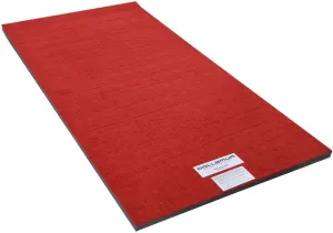 Dollamur 3'x6'x1-3/8" Gymnastics Mat, Red, Carpeted Mat for Tumbling and Cheerleading