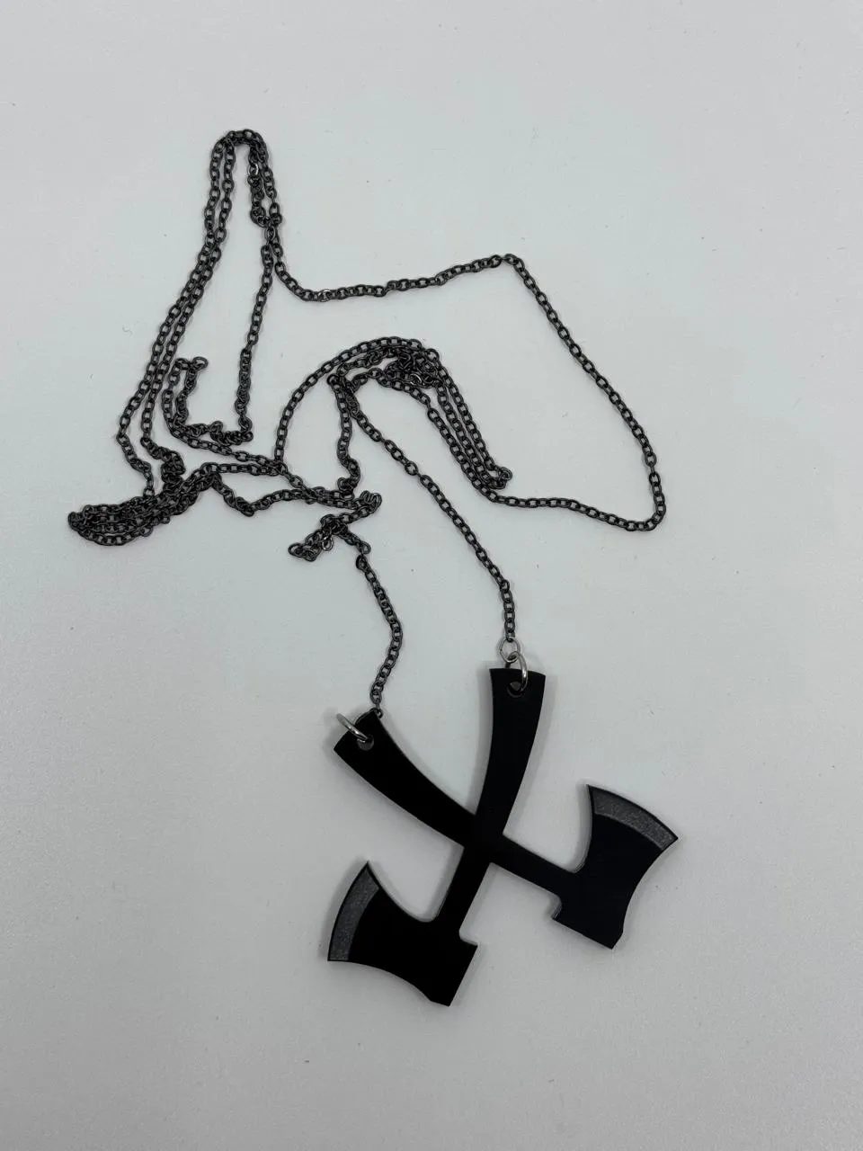Double Axe Laser-Cut Acrylic Pendant | Bold and Edgy
