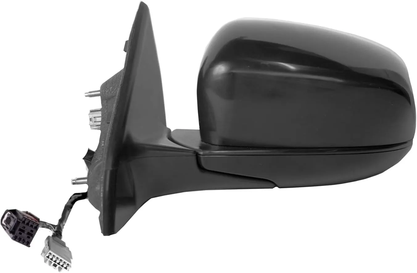 Driver Side Compass, (textured black w/PTM cover, foldaway), w/o turn signal, w/o BSDS, w/o chrome trim, w/o camera, LH, Heated Power