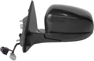 Driver Side Compass, (textured black w/PTM cover, foldaway), w/o turn signal, w/o BSDS, w/o chrome trim, w/o camera, LH, Heated Power