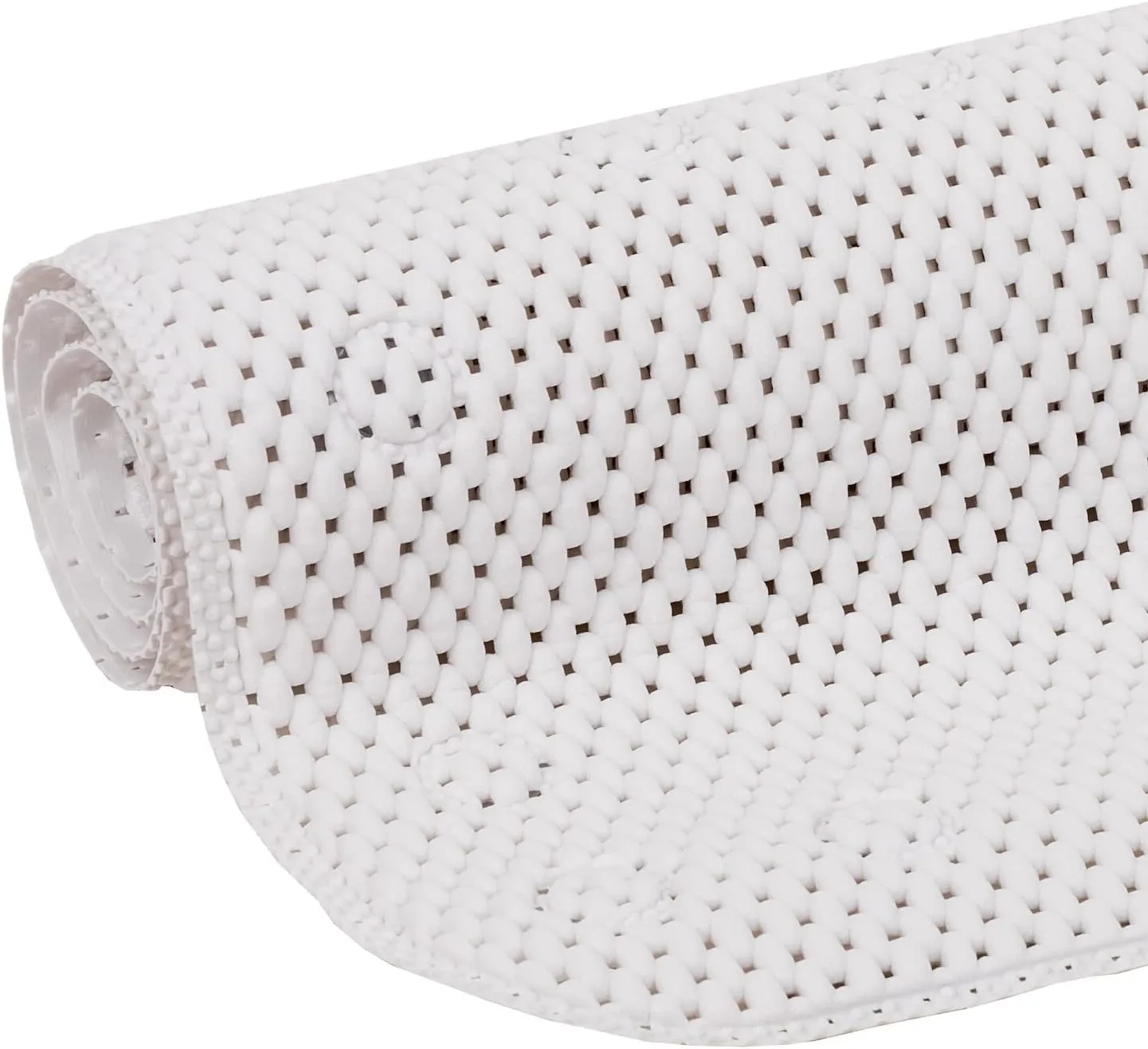 Duck Brand Clorox Cushioned Foam Bath Mat for Tubs, Non-Slip with Suction Cups, 17 Inches x 36 Inches, White