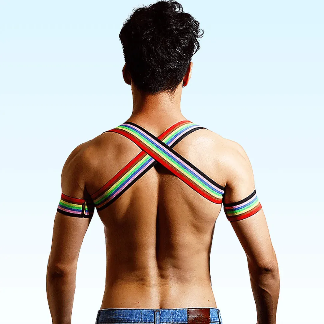 DYLAN - Rainbow Party Chest Gay Harness