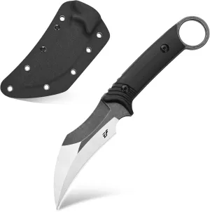 Eafengrow EF99 Fixed Blade Knife D2 Steel Blade G10 Handle Full Tang EDC Tool Knife for Outdoor Working Camping Hiking