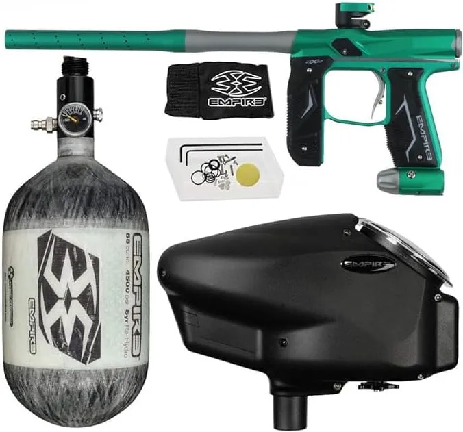 Empire Axe 2.0 Paintball Gun Package Kit w/Air Tank and Halo Too Loader