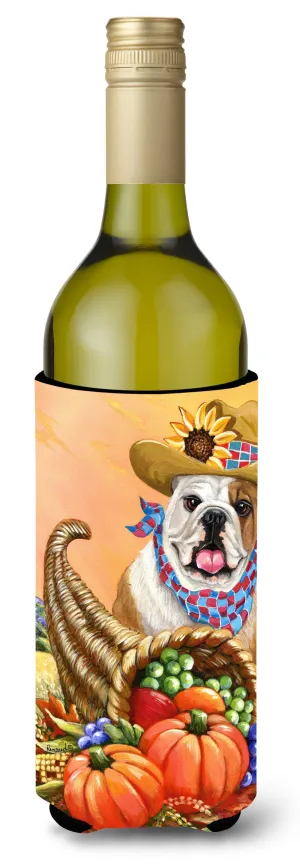 English Bulldog Autumn Wine Bottle Hugger PPP3090LITERK