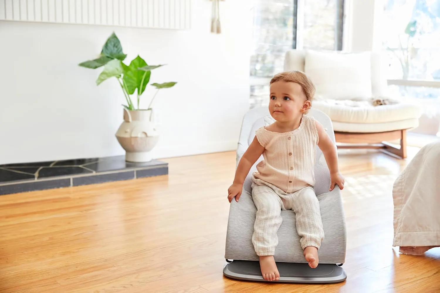 Ergobaby Evolve 3-in-1 Bouncer, Adjustable Multi Position Baby Bouncer Seat, Fits Newborn to Toddler, Midnight Blue