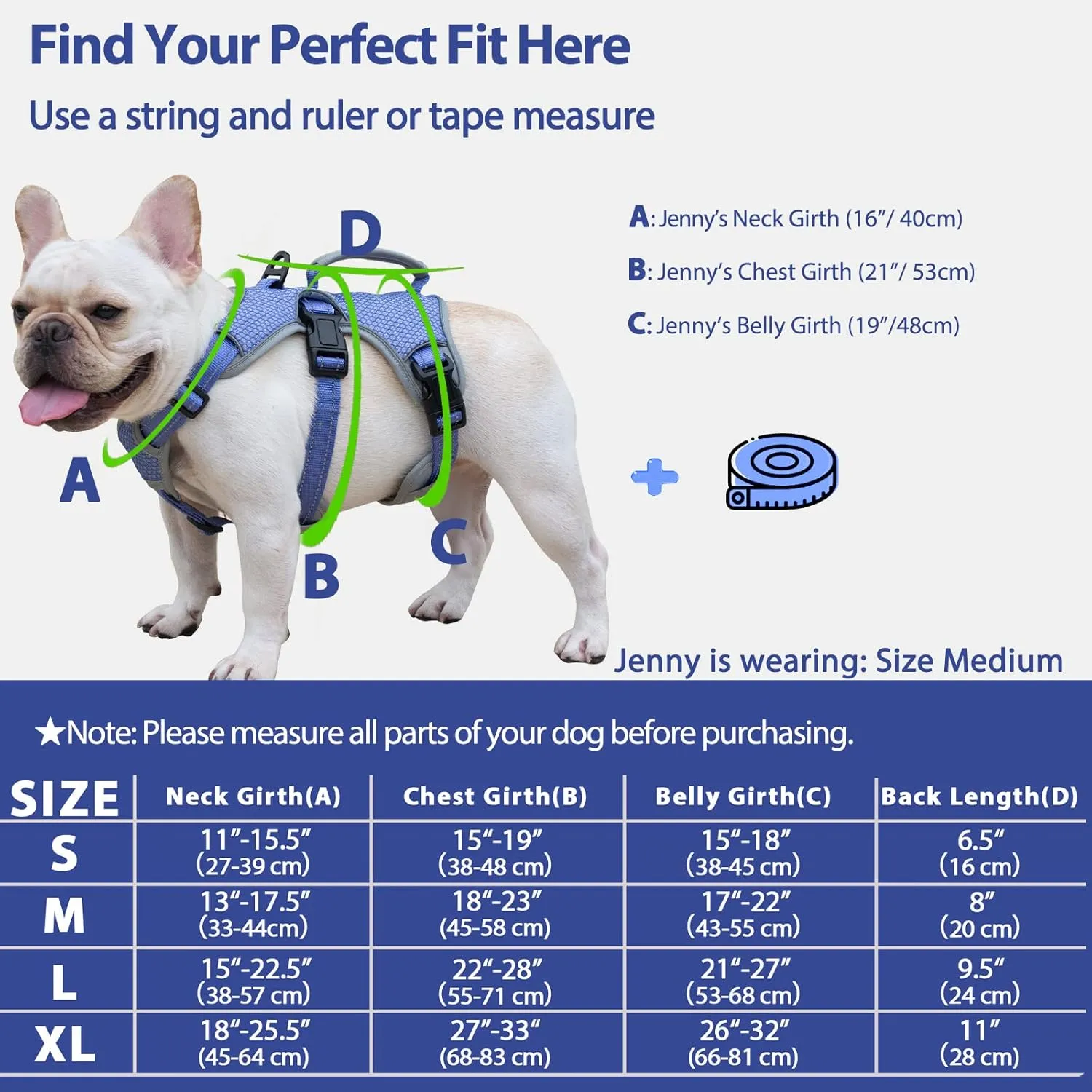 Escape Proof Dog Harness, Escape Artist Harness, Reflective Dog Harness with Handle, Durable,Adjustable Vest for Small Medium Large Dogs Walking, Training, and Running Gear(Technicolor Blue,M)