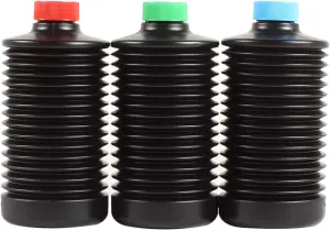 eTone 3X 1000ml Collapsible Darkroom Chemical Storage Bottles Foldable Liquid Container Film Photo Developing Processing Equipment Anti Oxidation Storage Laboratory Accessories