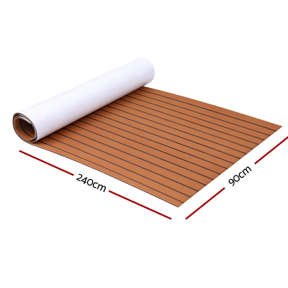 Eva Foam Boat Flooring Mat Decking Sheet 240X90X0.6Cm Dark Brown